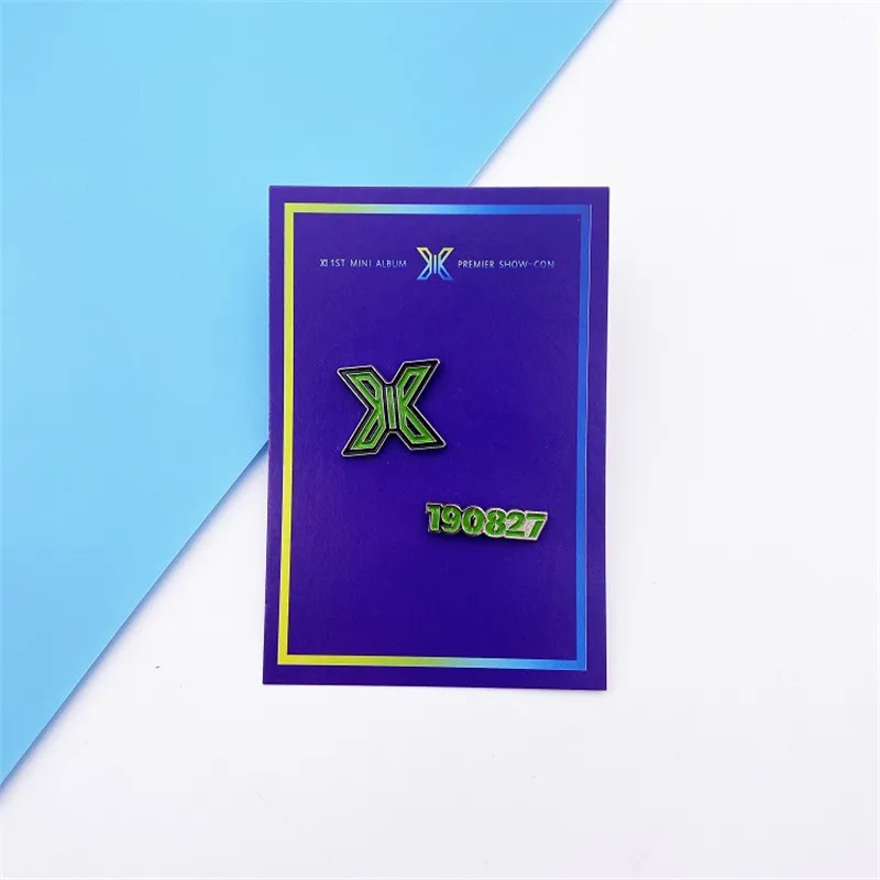 Youpop KPOP X1 X ONE QUANTUM LEAP альбом брошь булавки для костюма набор K-POP сплав приспособление для бейджа LU6844 - Окраска металла: X1