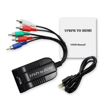 

Ypbpr component to HDMI converter HDTV video audio converter adapter with Audio Video cable