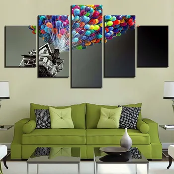 

Wall Art Prints Home Decoration 5 Pieces Building Landscape Modular Canvas Painting Pictures For Office Artwork Modern Poster