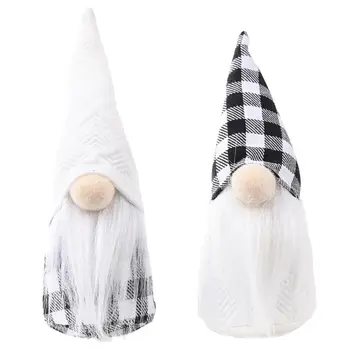 

2pcs Christmas Faceless Doll Decoration Swedish Gnome Tomte Toy Tree Ornaments