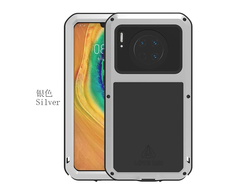 Водонепроницаемый ударопрочный грязеотталкивающий чехол для huawei mate 30 Pro mate 30 5G, защитный чехол для телефона - Цвет: Silver