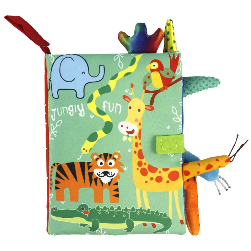 Baby Cloth Book Sound Paper Early Learning Toy Tail Cloth Book Parent-child Interactive 4
