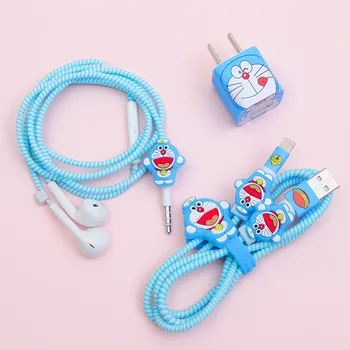 

Aple Phone Cartoon Data Cable Protection Set X/xs/1.4m Three-in-one Cable Charging Cable Cartoon Coiler