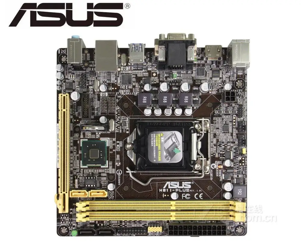 Beste Originele moederbord ASUS H81I PLUS voor intel LGA 1150 Mini ITX HTPC Computer Moederbord gebruikt boards Desktop moederbord