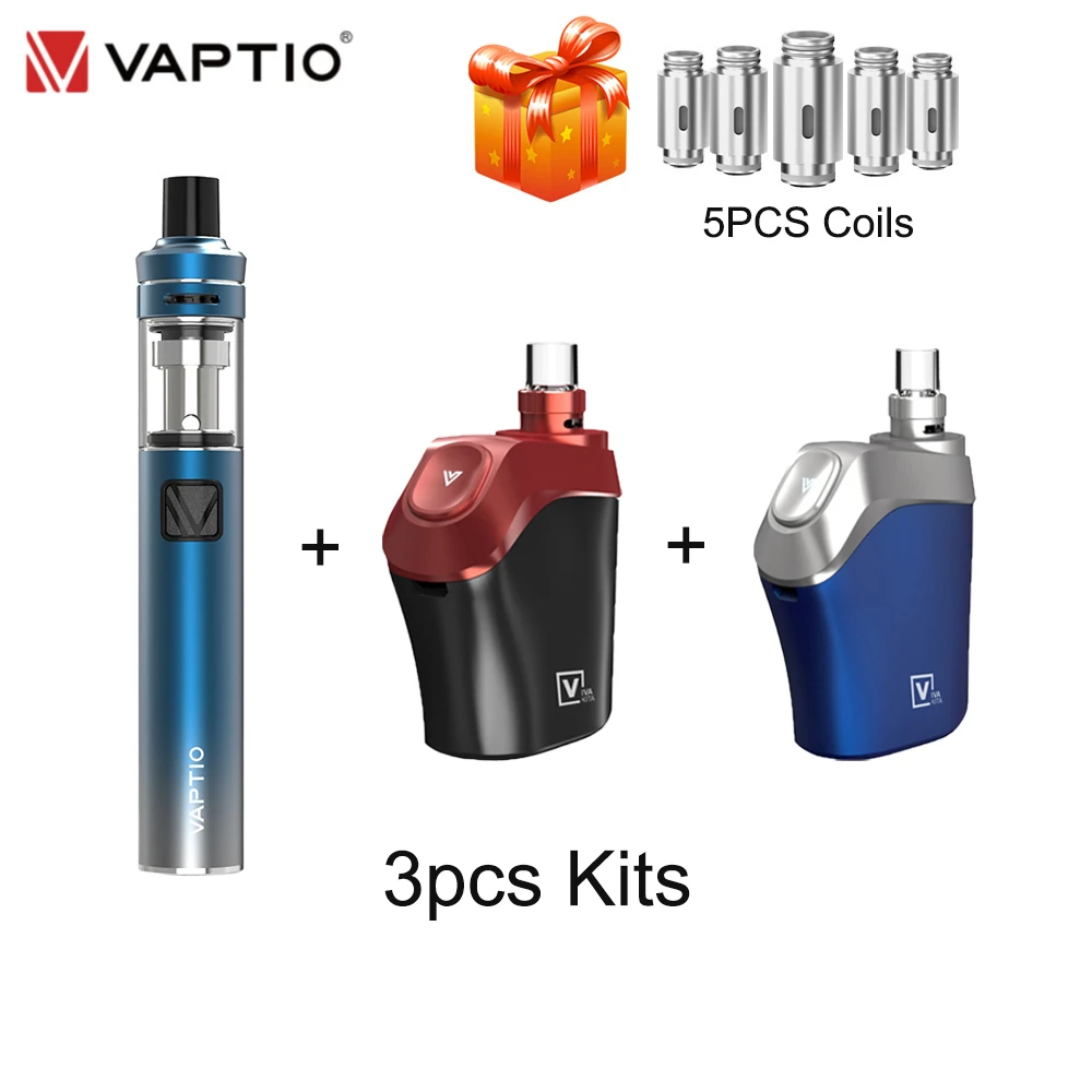 【 3 Наборы! 】Vape ручка Vaptio Palo комплект 1500 мА/ч Pod Vape батарея собран в 2 0 мл емкость