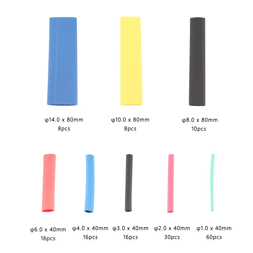 

164pcs set Assorted Heat Shrinking Tube Cable 2:1 Polyolefin Insulated Sleeves Wrap Wire Heat Shrinkable Tubing Termoretracti
