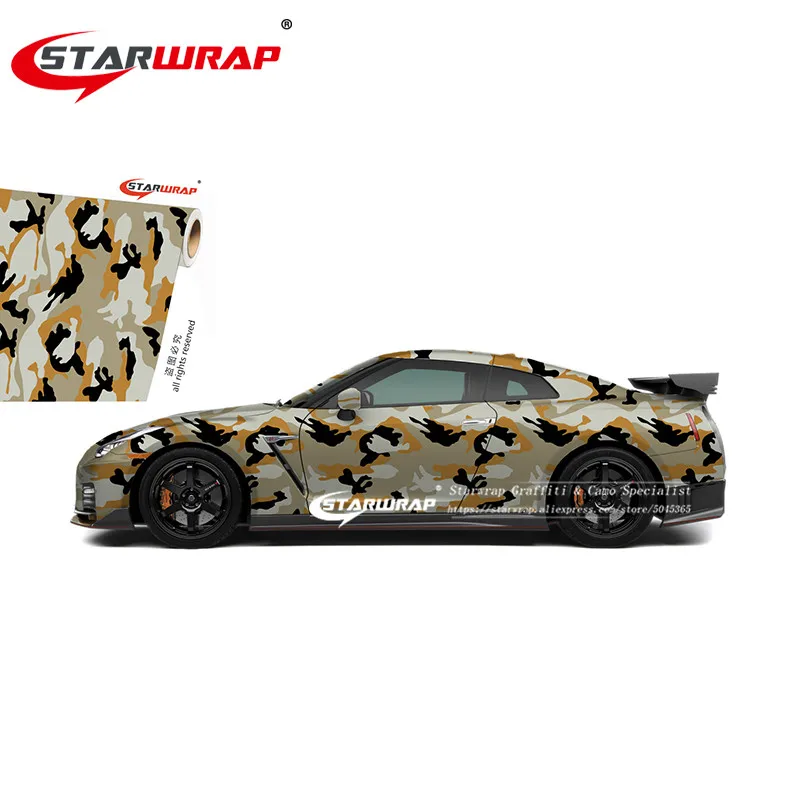 Starwrap Styling Stickers for car Vehicle body Waterproof PVC camouflage film Roof Sticker Camouflage Vinyl Film Vinyl Car Wrap