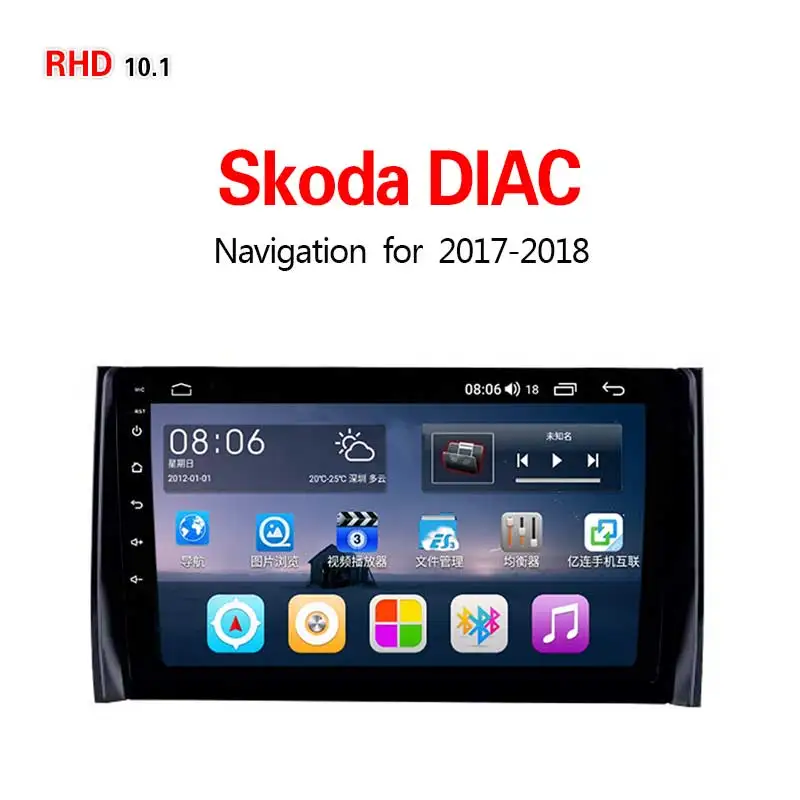 4G8core4G32G Lionet gps навигация для автомобиля Skoda DIAC- 10,1 дюймов RV1023Y - Размер экрана, дюймов: 4G8core4G32G