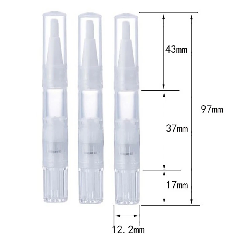 Leerer Nagel öl stift mit Pinsel transparente Drehs tifte flüssige Grundierung nachfüllbare Flaschen leerer Nagel hautöl stift 1,5 ml – Detail 1