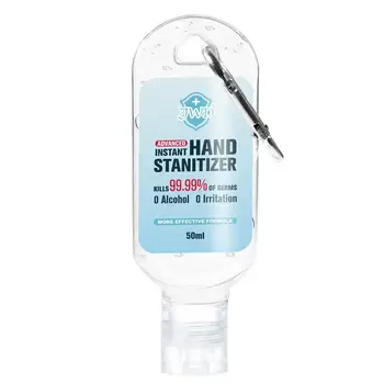 

50ml Disposable Hand Sanitizer Non-alcoholic Disinfectant Quick Dry Portable Hand Gel Antibacterial Soap Vial M0E3