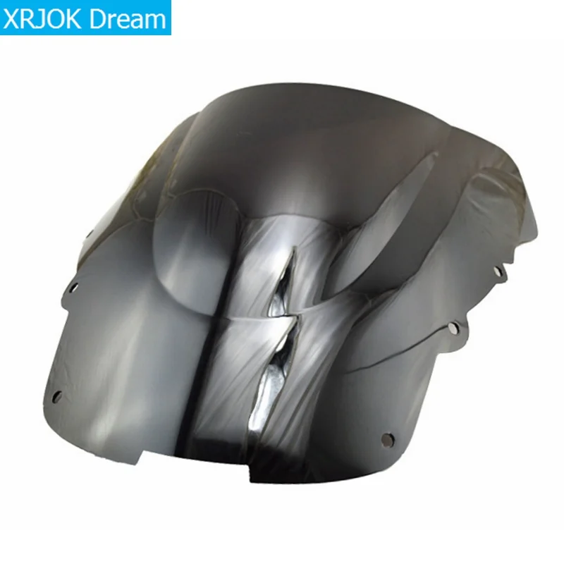 Лобовое стекло мотоцикла ForHonda CBR1100XX 1996-2007 CBR 1100XX 96-07 черный синий прозрачный лобовое стекло двойной пузырь - Цвет: Черный