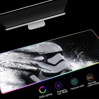 

Star Wars Led Mouse Pad Mouse Mat XXL RGB Computer Large Gaming Mousepad Natural Rubber Backlight Gamer Pad Mouse PC Desk Pads