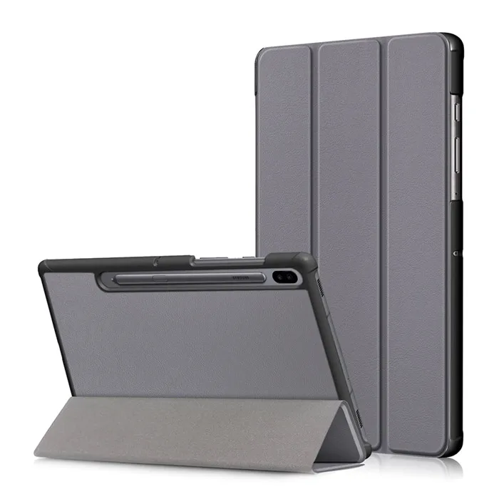 Gray Чехол для samsung Galaxy Tab S6 10,5, SM-T860, SM-T865,, 10,5 дюймов, для планшета, смарт-чехол для Galaxy Tab S6 10,5, T860, чехол, funda - Цвет: Gray