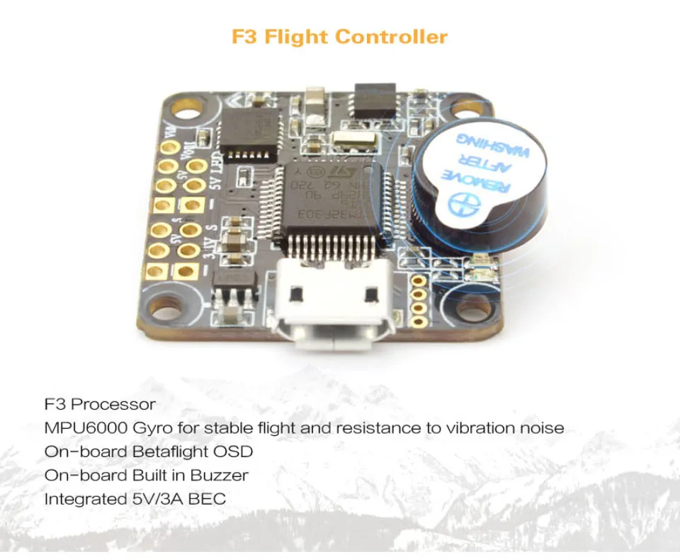 Emax F3 Magnum Mini FPV стековая башня система Контроллер полета 4в1 Esc для микро DIY FPV гоночный Дрон Квадрокоптер