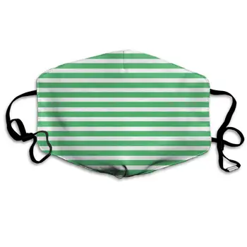

Mouth Mask Green Striped Print Masks - Breathable Adjustable Windproof Mouth-Muffle, Camping Running for Women and Men