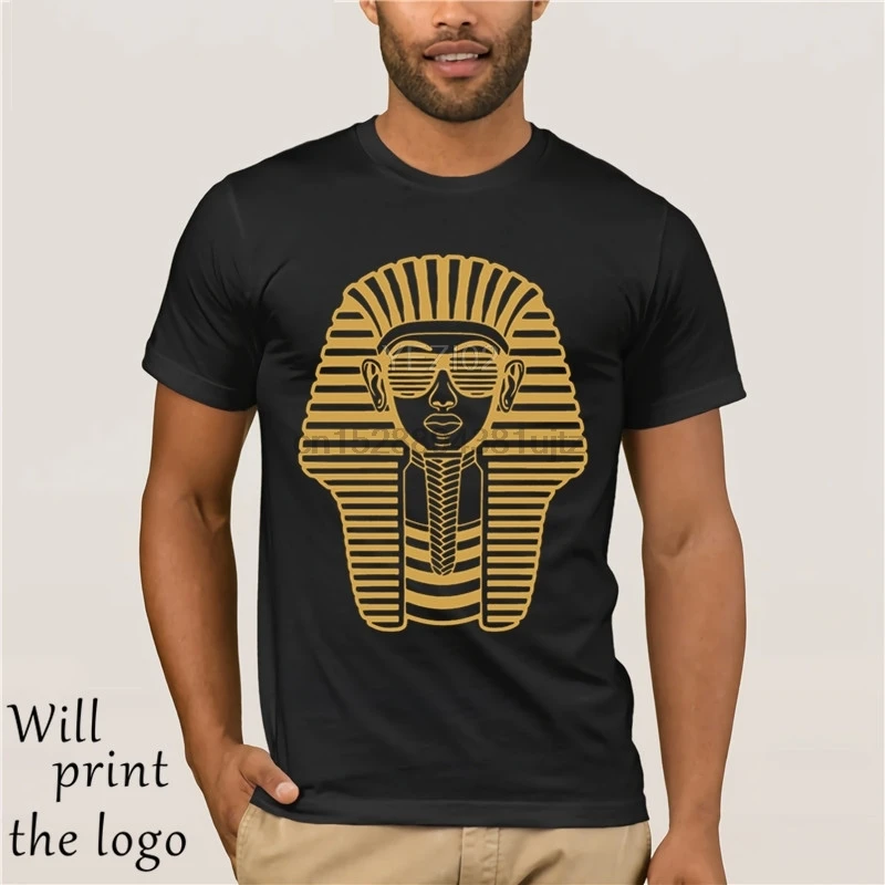 Классический King Tut Egitto Faraone Occhiali Da Sole унисекс divertente футболка Degli Uomini brevi di Modo делла| |
