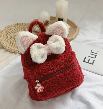 

Kid Girl Backpacks Lovely Cartoon Bowknot Bags Toy School Pack Outdoor Travel Student Kindergarten Fashion Soft Backpack