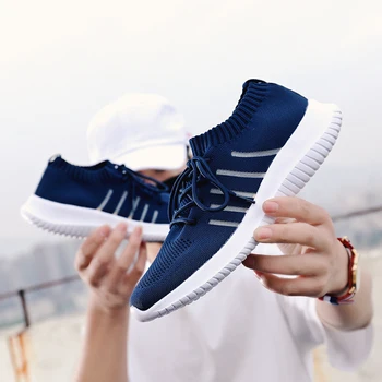 

Sport Sneaker Men Non Leather Lightweight Walking Sock Shoes Comfortable Lac-up Breathable Man Sneaker Classic Summer Fashion
