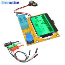 LCR-T4 Mega328 M328 multimetr podświetlenie LCD Tester próbnik elektroniczny dioda trioda miernik pojemności 12864 wyświetlacz MOS PNP NPN wskaźnika pokrycia wypływów netto
