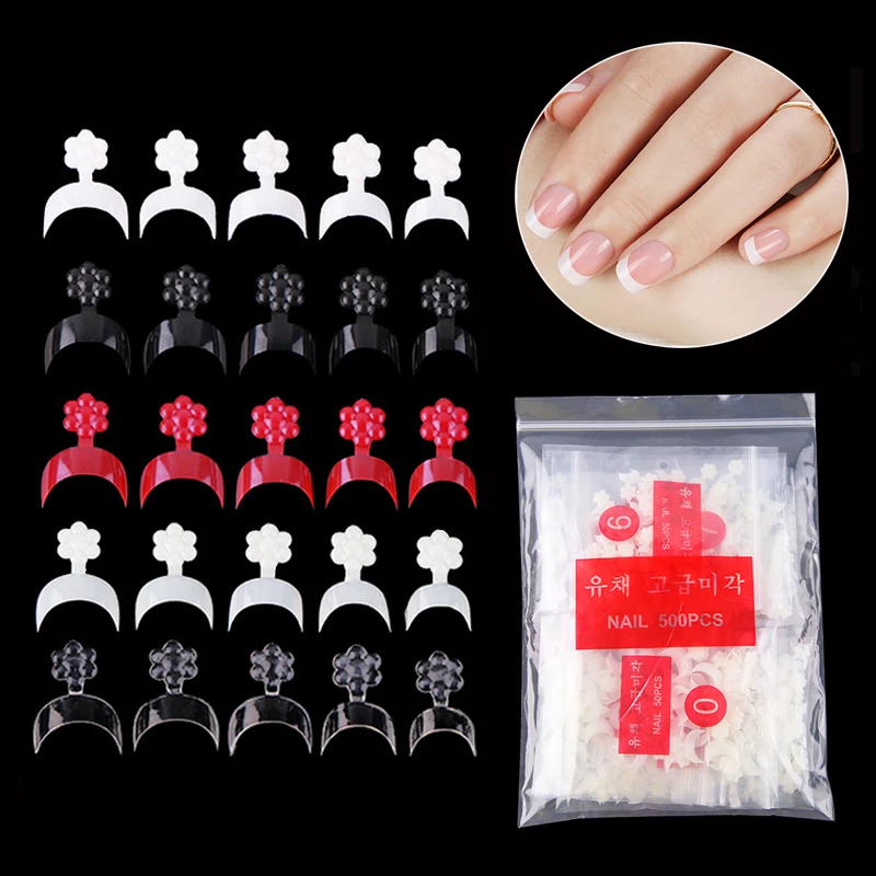 500 Pcs Bag Professional Acrylic French Nail Tips White Nature Clear Half Cover Artificial French False Nail Uv Gel Polish Tools False Nails Aliexpress