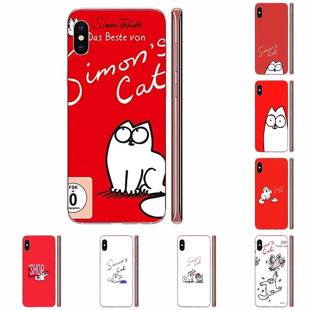 Мягкие чехлы Capa Симпатичные ботинки с красными Simons Cat для Huawei Честь 5C 5X 6A 6X 7 7A 7X 8 8A