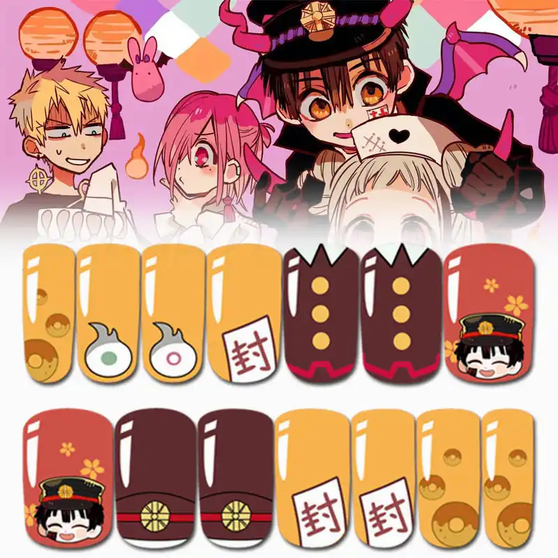 Anime Toilet Bound Hanako Kun Cartoon Nail Stickers For Nails Art Decoration Manicure Supplies Tool Nail Decals Aliexpress