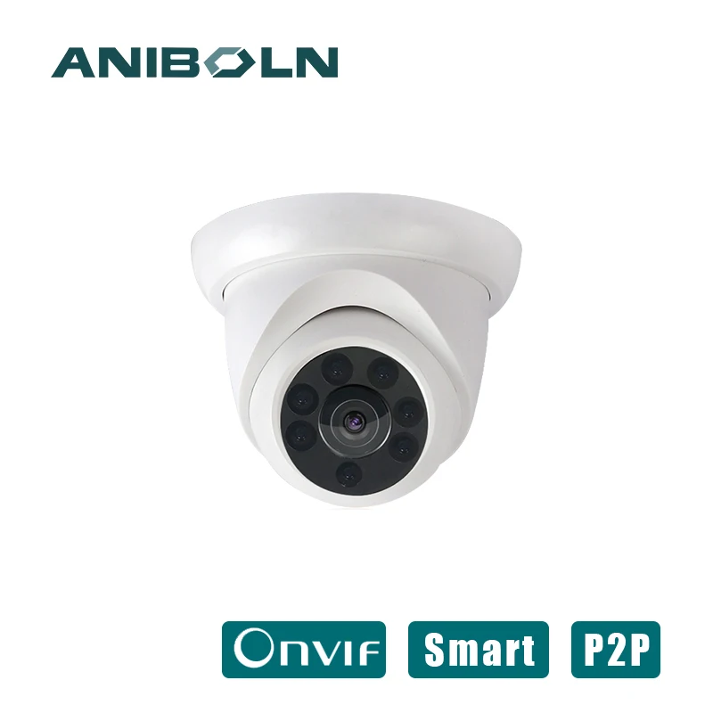 POE 2MP IP камера купольная поддерживает крытую ночную версию 1080P 25fps H.265 сетевая