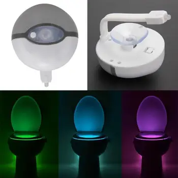 

Smart Motion Sensor Toilet Seat Night Light 8 Colors Waterproof Backlight For Toilet Bowl LED Lamp WC Toilet Light