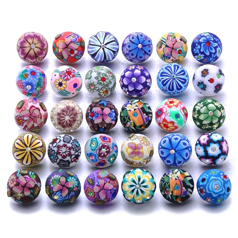 10 unids/lote nuevo botón de estilo mixto jengibre resina 18mm botones ajuste Snap pulsera brazaletes botón Snap joyería