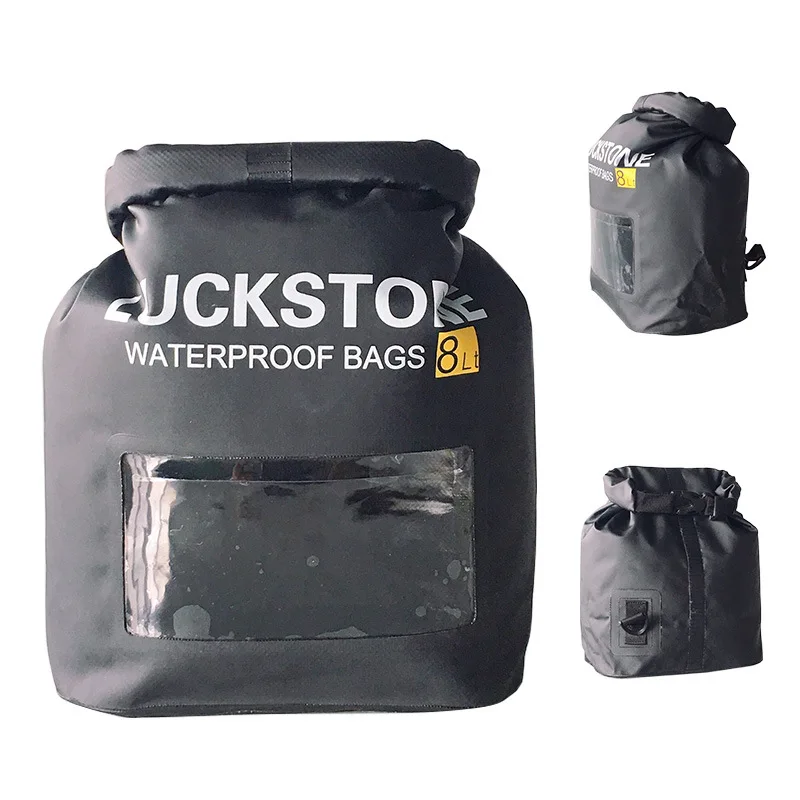 

Outdoor Shoulder Waterproof Bucket Bag Upstream Drifting Swim Bag Visual Waterproof Cellphone Bag 8L