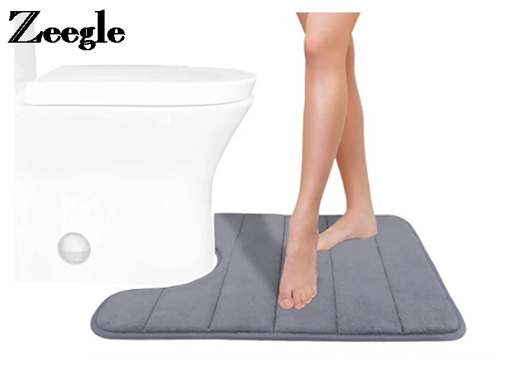 1PCS Bath Mat Absorbent Bathroom Set Microfiber Shower Floor Carpet Cover Toilet Rug Foot | Дом и сад