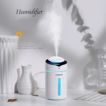 

Portable Mini Humidifier 300ml Cool Mist Ultrasonic Aroma Diffuser With Color Light Quite Humidificador For Office Home Car