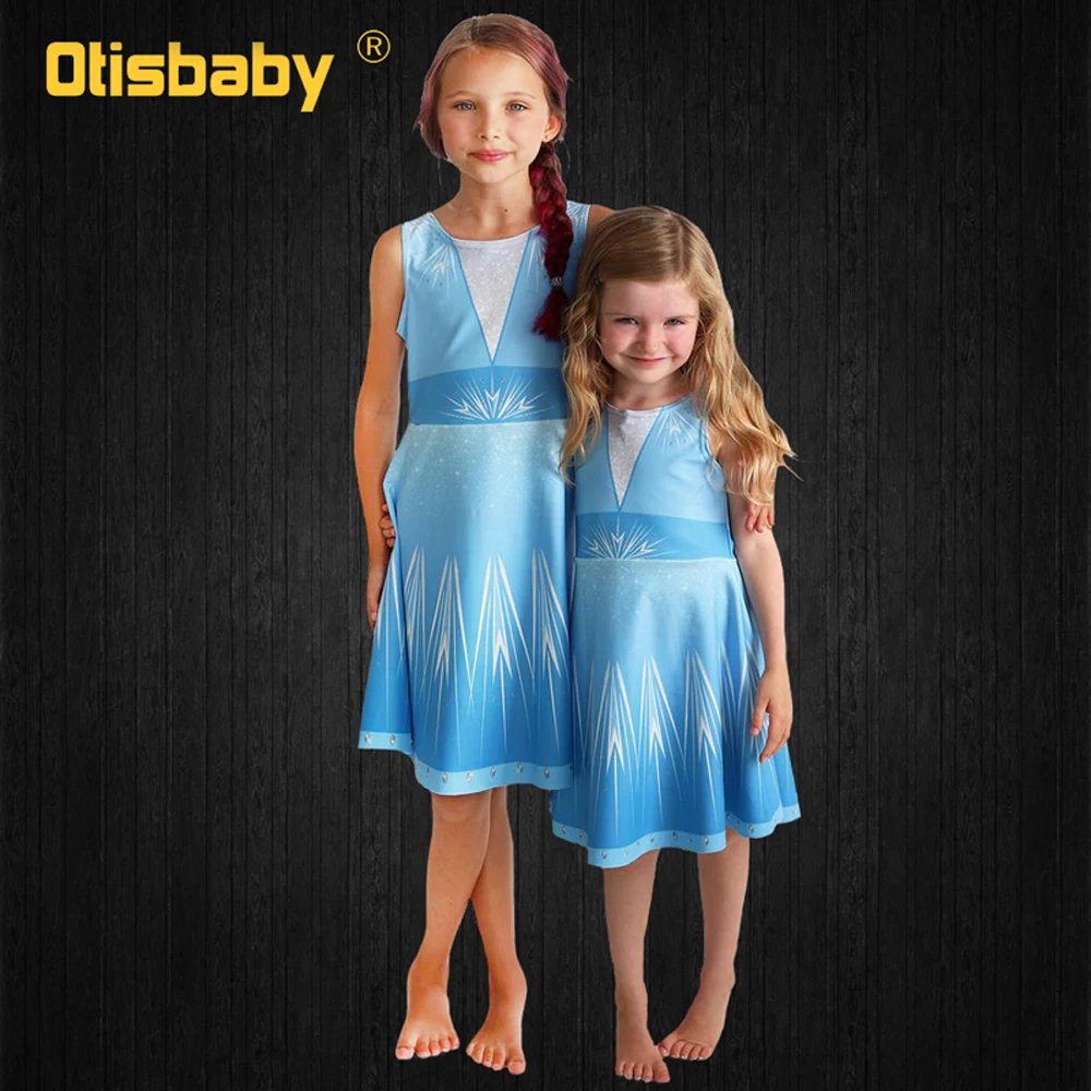 2020 Elsa 2 Infant Girls Dress Halloween Princess Anna Costume Child Light Blue Casual Vest Toddler Fantasia Infantil | Детская одежда