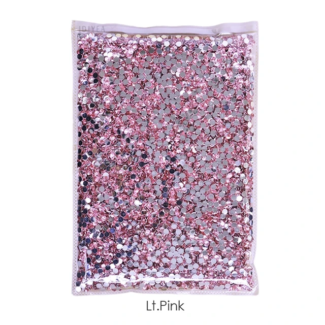 Wholesale Jelly AB Resin Non Hot Fix Rhinestones Cтразы Flatback Plastic Crystals Strass Glitters Stone Bulk Big Package for DIY Lt.Pink