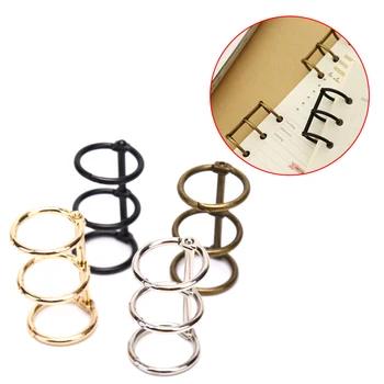 

2Pcs Metal Loose Leaf Book Binder 3 Rings For Notebook Album Scrapbook Clips Metal Ring Binder Calendar Circle Stationery Office