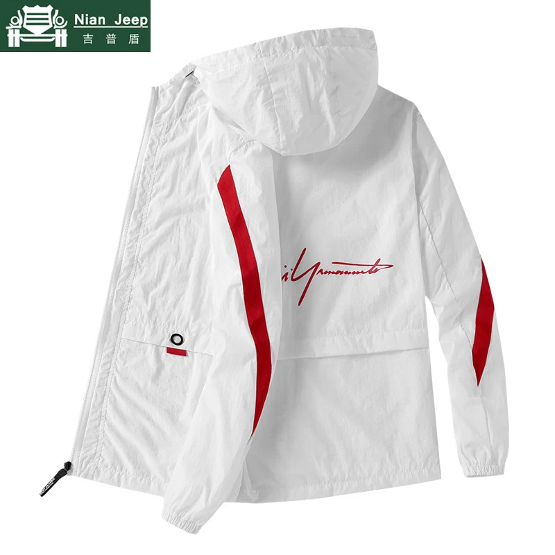 New Summer Casual Hooded Jacket Men Quick-Drying Sun Protection Thin Breathable Jackets Male Outwear Patchwork Chaquetas Hombre New Summer Casual Hooded Jacket Men Quick-Drying Sun Protection Thin Breathable Jackets Male Outwear Patchwork Chaquetas Hombre