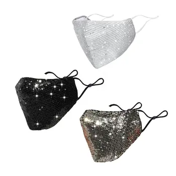 

MDY-9 Sexy Party Face Masks Anti-haze Mask Gold Black Silver Cotton Fashion Masks Party Unisex Shining Anti Dust Face Masks
