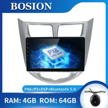 

Bosion 9'' 2 din Android 10 Car DVD Player For Hyundai Solaris Verna 2011-2015 Radio tape recorder Video Gps WIFI RDS usb audio