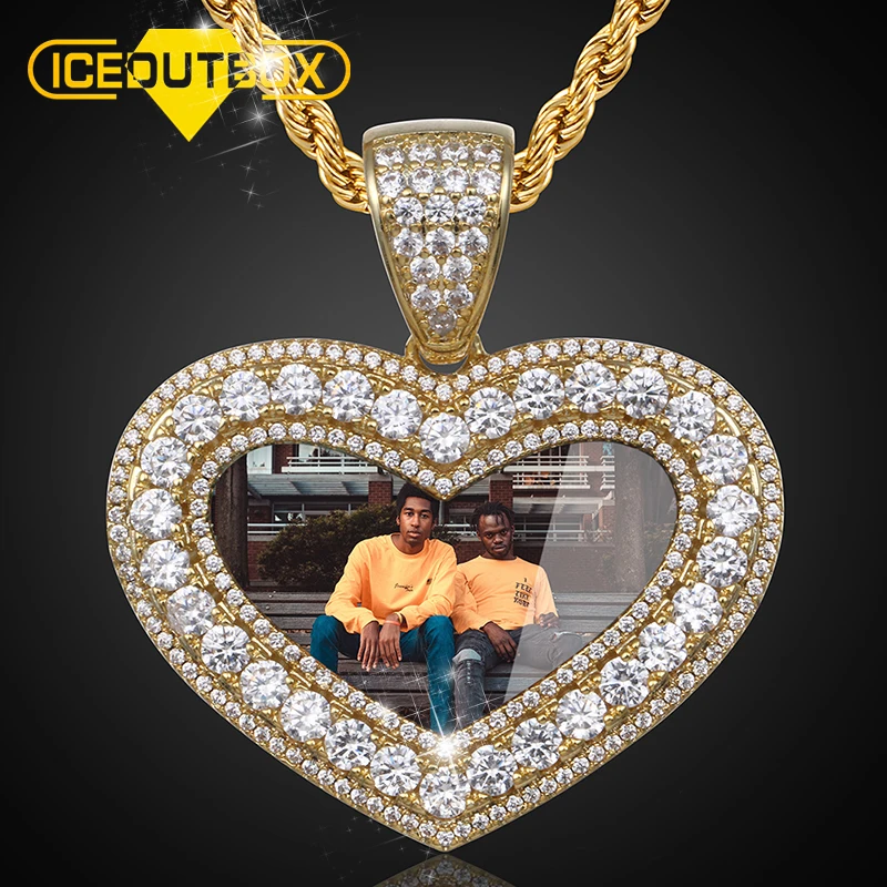 ICEOUTBOX изготовленные по индивидуальному заказу фото сердце медальоны кулон