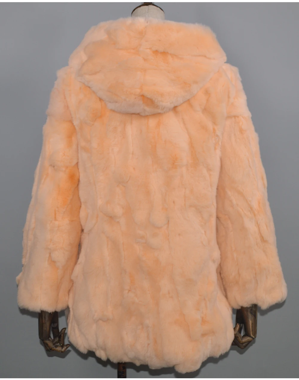 Длинная стильная Роскошная настоящая куртка с мехом кролика Рекс женская шуба из кролика рекс для девочек настоящий натуральный мех кролика рекс верхняя одежда с капюшоном