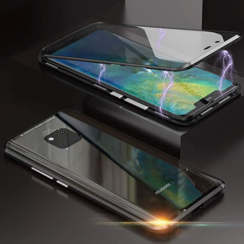 Чехлы с магнитной абсорбцией для Huawei Mate 10 10Pro 10 lite, задняя крышка для телефона, металлический стеклянный панель для Huawei Mate 10