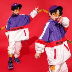 Свободные хип-хоп танцевальные костюмы модные в стиле джаз уличный танцевальный костюм Одежда для выступлений одежда для мальчиков рейв