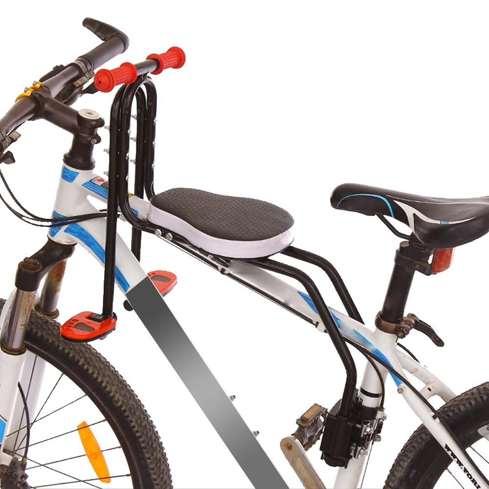 Children Baby Bike Front Seats Mat Mountain Bicycle Safety Chair With Armrest Bar Pedal Cycling Acccessories | Спорт и развлечения
