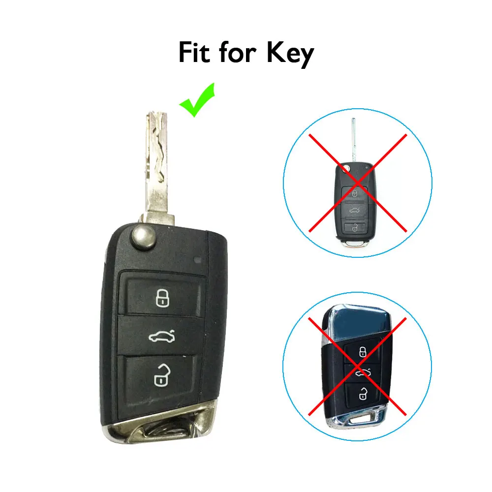 Карбон ключ чехол для VW Volkswagen MK7/GTI 7/Golf R Skoda Octavia A7 сиденье 3 кнопки складной