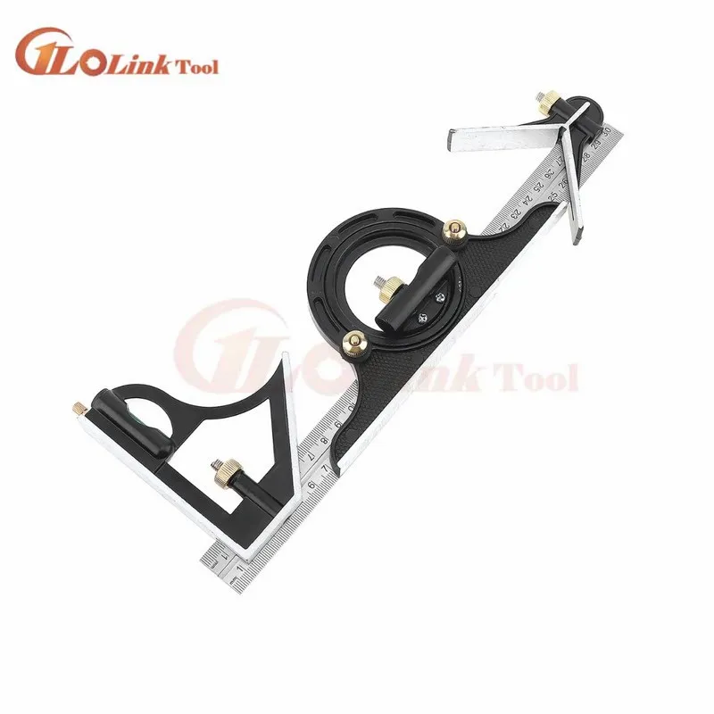 300MM professional carpenter tools Combination Square Angle Ruler Stainless Steel protractor Multi-function Measuring Tool carpenter measuring tool angle measuring tool woodworking measuring tool