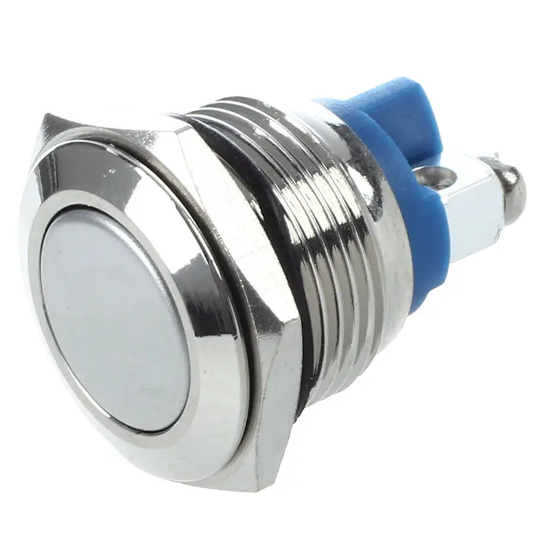 

Normally Open N.O. NO N/O 16mm Metal Round Momentary Pushbutton Switch 2A 36V DC