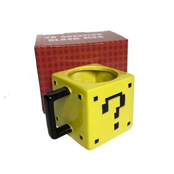 

New Creative Super Mario Shape Coffee Mug Cartoon Drinkware 3D Question Mark Mushroom Pipe Ceramic Cups Birthday Gift for Kids