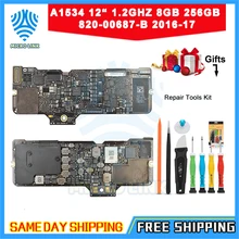Véritable carte mère A1534 pour Macbook 12 "1.2 ghz 8gb 256GB carte mère SSD 820-00687-B 2016 2017(China)