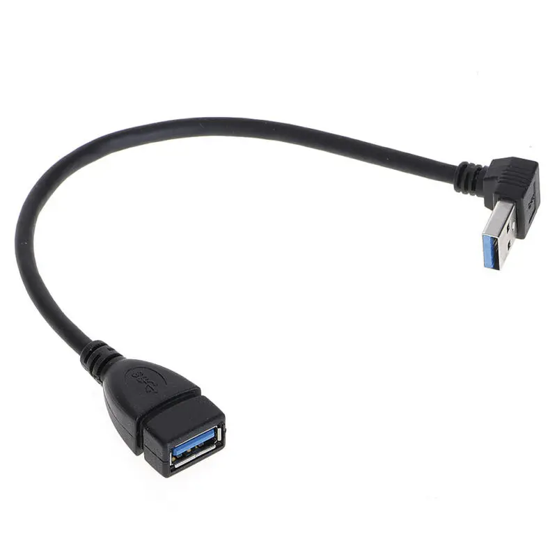 Кабель USB 3,0 с удлинителем «Папа-мама», кабель «вверх»/«вниз»/«вправо»/«влево», 23 см, черный