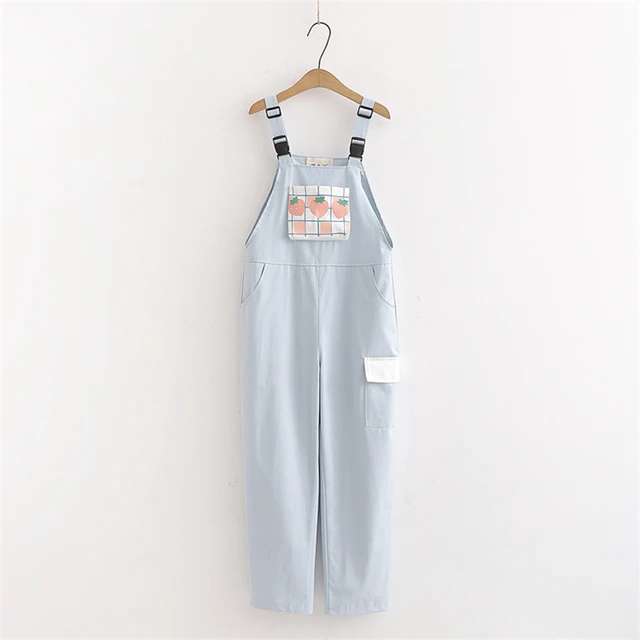 Kawaii Vintage Strawberry Trousers Overalls 4